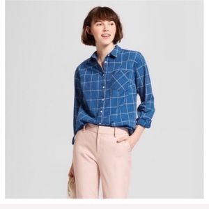 A New Day Chambray Button Down Top